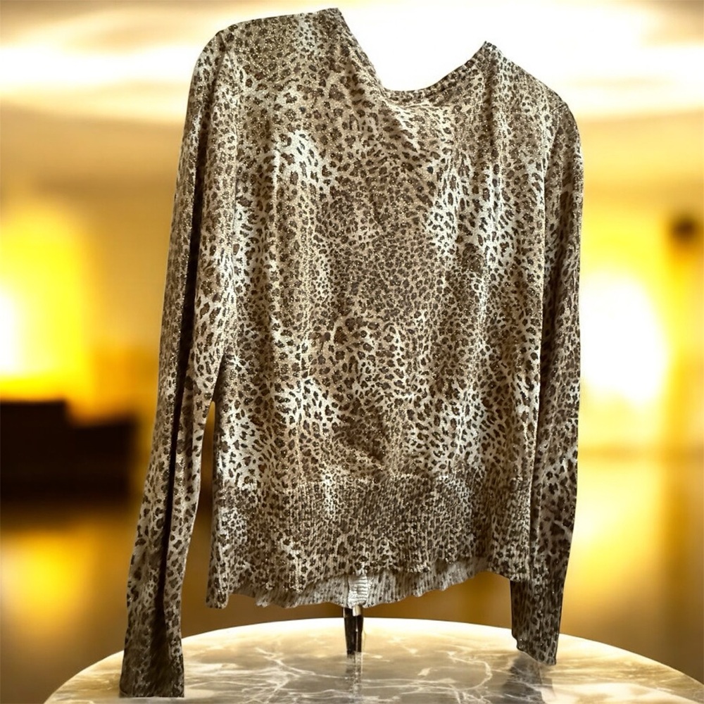 Say What? Animal Print Long Sleeve Top